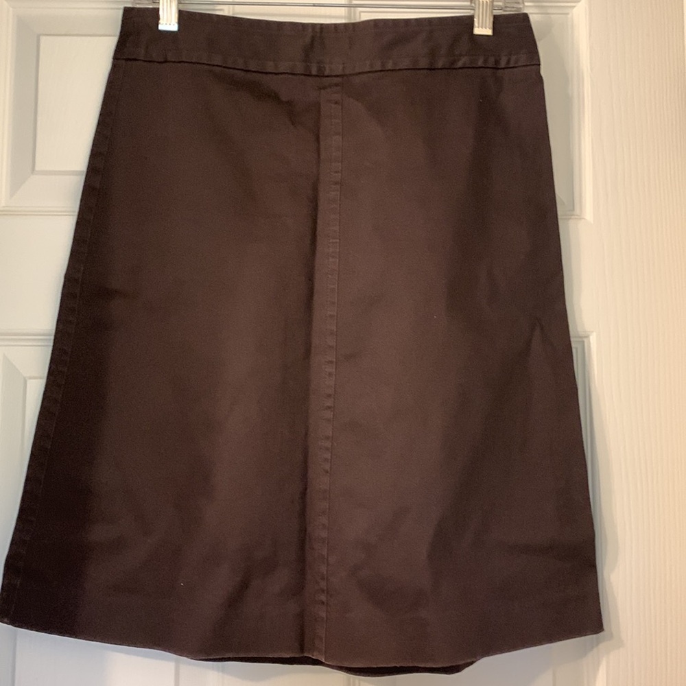 Banana Republic 2 cotton blend skirt, brown, gently worn, slight a-line